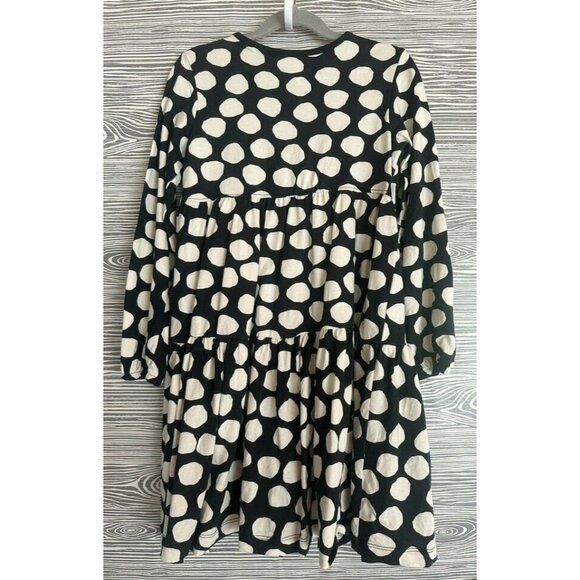 Hanna Black & White Dot Dress VGUC - Picture 2 of 5